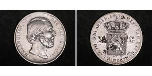 2 1/2 Gulden Kingdom of the Netherlands (1815 - ) Silver William III of the Netherlands