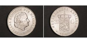 2 1/2 Gulden Netherlands Antilles (1954 – 2010) Silver Juliana of the Netherlands (1909 – 2004)