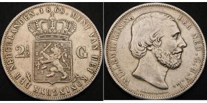 2 1/2 Gulden 荷兰王国 銀 威廉三世 (尼德兰)