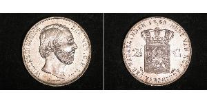 2 1/2 Gulden 荷兰王国 銀 威廉三世 (尼德兰)