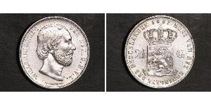 2 1/2 Gulden 荷兰王国 銀 威廉三世 (尼德兰)