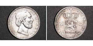 2 1/2 Gulden 荷兰王国 銀 威廉三世 (尼德兰)