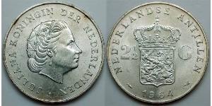 2 1/2 Gulden 荷属安的列斯 (1954 - 2010) 銀 朱丽安娜女王