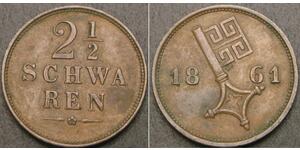 2 1/2 Schwaren States of Germany Copper 