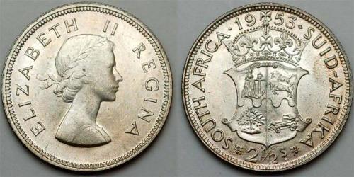 2 1/2 Shilling Sudafrica (1910 - ) Argento Elisabetta II (1926-2022)
