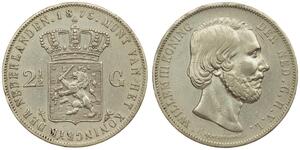 2 1/2 Гульден Королевство Нидерланды (1815 - ) Серебро Виллем III