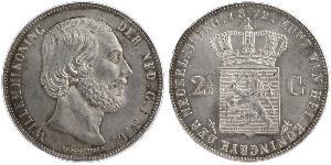 2 1/2 Гульден Королевство Нидерланды (1815 - ) Серебро Виллем III