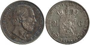 2 1/2 Гульден Королевство Нидерланды (1815 - ) Серебро Виллем III
