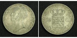 2 1/2 Гульден Королевство Нидерланды (1815 - ) Серебро Виллем II (1792 - 1849)