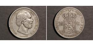 2 1/2 Гульден Королевство Нидерланды (1815 - ) Серебро Виллем III