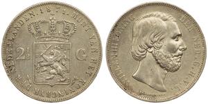 2 1/2 Гульден Королевство Нидерланды (1815 - ) Серебро Виллем III