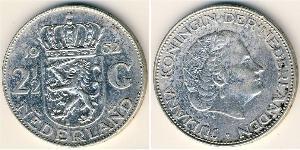 2 1/2 Гульден Королевство Нидерланды (1815 - ) Серебро Juliana of the Netherlands (1909 – 2004)