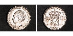 2 1/2 Гульден Королевство Нидерланды (1815 - ) Серебро Вильгельмина(1880 - 1962)