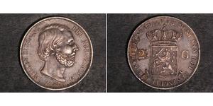 2 1/2 Гульден Королевство Нидерланды (1815 - ) Серебро Виллем III