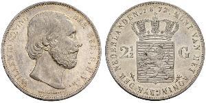 2 1/2 Гульден Королевство Нидерланды (1815 - ) Серебро Виллем III