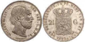 2 1/2 Гульден Королевство Нидерланды (1815 - ) Серебро Виллем III