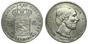 2 1/2 Гульден Королівство Нідерланди (1815 - ) Срібло Віллем III