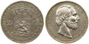 2 1/2 Гульден Королівство Нідерланди (1815 - ) Срібло Віллем III