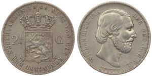 2 1/2 Гульден Королівство Нідерланди (1815 - ) Срібло Віллем III
