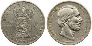 2 1/2 Гульден Королівство Нідерланди (1815 - ) Срібло Віллем III