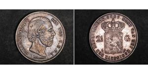 2 1/2 Гульден Королівство Нідерланди (1815 - ) Срібло Віллем III