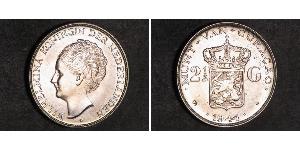 2 1/2 Гульден Королівство Нідерланди (1815 - ) Срібло Вільгельміна (королева Нідерландів)(1880 - 1962)