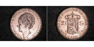 2 1/2 Гульден Королівство Нідерланди (1815 - ) Срібло Вільгельміна (королева Нідерландів)(1880 - 1962)
