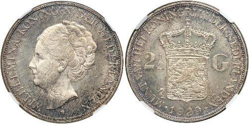 2 1/2 Гульден Королівство Нідерланди (1815 - ) Срібло Вільгельміна (королева Нідерландів)(1880 - 1962)