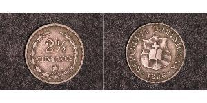 2 1/2 Сентаво Доминиканская Республика Серебро 