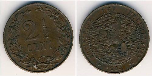 2 1/2 Цент Королівство Нідерланди (1815 - ) Бронза 