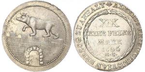 2/3 Thaler Anhalt-Bernbourg (1603 - 1863) Argent Alexis-Frédéric-Christian d