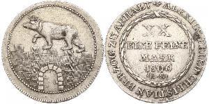 2/3 Thaler Anhalt-Bernbourg (1603 - 1863) Argent Alexis-Frédéric-Christian d