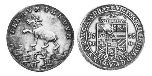2/3 Thaler Anhalt-Bernbourg (1603 - 1863) Argent Victor-Frédéric d