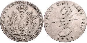 2/3 Thaler Royaume de Prusse (1701-1918) Argent 