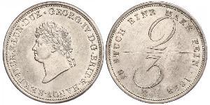 2/3 Thaler States of Germany Argent 