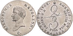 2/3 Thaler Alemania Plata 