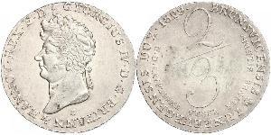 2/3 Thaler Reino de Hannover (1814 - 1866) Plata Jorge IV (1762-1830)