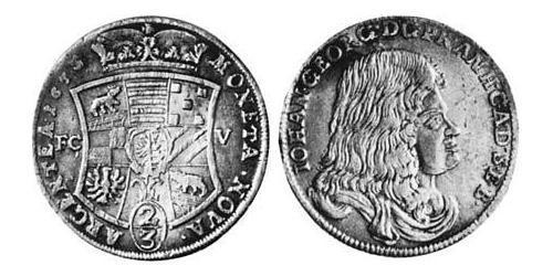 2/3 Thaler Anhalt-Dessau (1603 -1863) Silber Johann Georg II. (Anhalt-Dessau)(1627 – 1693)