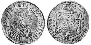2/3 Thaler Fürstentum Anhalt-Zerbst  (1544 - 1796) Silber Karl Wilhelm (Anhalt-Zerbst)(1652 – 1718)