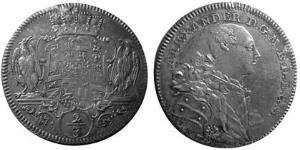 2/3 Thaler Fürstentum Ansbach (1398–1792) Silber Karl Alexander (Brandenburg-Ansbach-Bayreuth)(1736 – 1806)