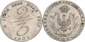 2/3 Thaler Königreich Preußen (1701-1918) Silber 