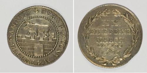 2/3 Thaler Anhalt-Bernburg (1603 - 1863) Silver Frederick Albert, Prince of Anhalt-Bernburg (1735 – 1796)