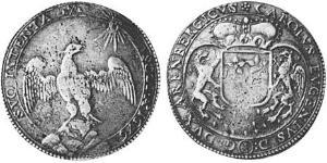 2/3 Thaler County of Arenberg (1549 - 1810) Silver Charles Eugene, 2nd Duke of Arenberg (1633–1681)