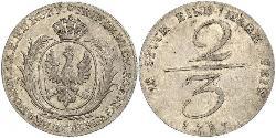 2/3 Thaler Kingdom of Prussia (1701-1918) Silver 