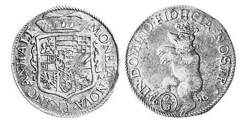 2/3 Thaler Principality of Anhalt (1212 - 1806) Silver 