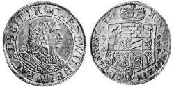 2/3 Thaler Principality of Anhalt-Zerbst (1544 - 1796) Silver Karl, Prince of Anhalt-Zerbst (1652 – 1718)