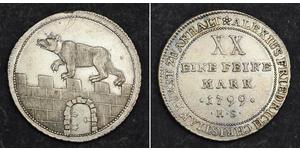 2/3 Thaler Anhalt-Bernburg (1603 - 1863) 銀 Alexius Frederick Christian, Duke of Anhalt-Bernburg (1767 – 1834)