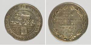 2/3 Thaler Anhalt-Bernburg (1603 - 1863) 銀 Frederick Albert, Prince of Anhalt-Bernburg (1735 – 1796)
