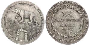 2/3 Thaler Anhalt-Bernburg (1603 - 1863) 銀 Alexius Frederick Christian, Duke of Anhalt-Bernburg (1767 – 1834)