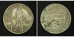 2/3 Thaler / 1 Gulden / 24 Mariengroschen Stati federali della Germania Argento 